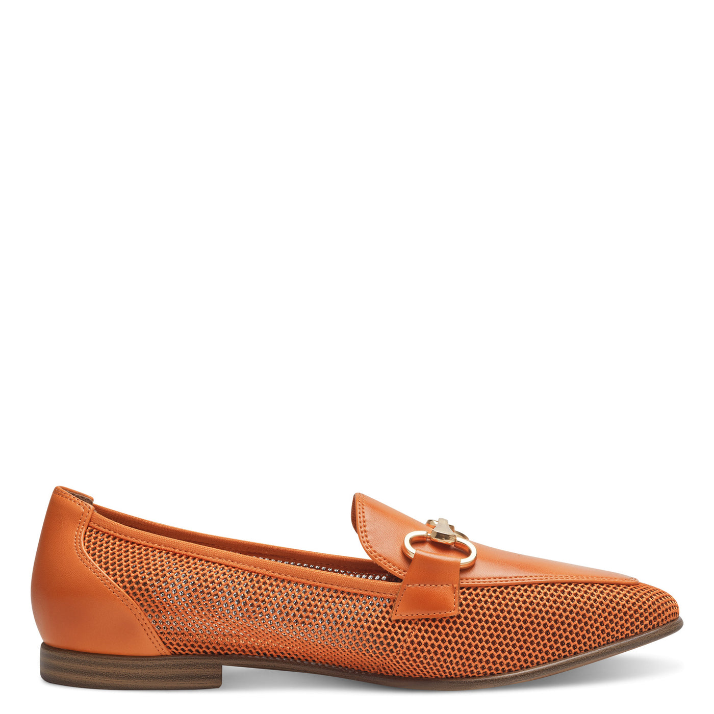 TAMARIS - 24220-606 FLAT LOAFER WITH CHAIN DETAIL - ORANGE