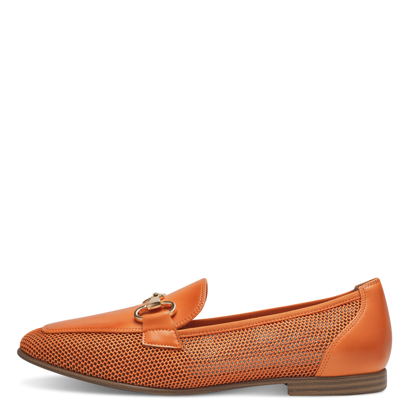 TAMARIS - 24220-606 FLAT LOAFER WITH CHAIN DETAIL - ORANGE