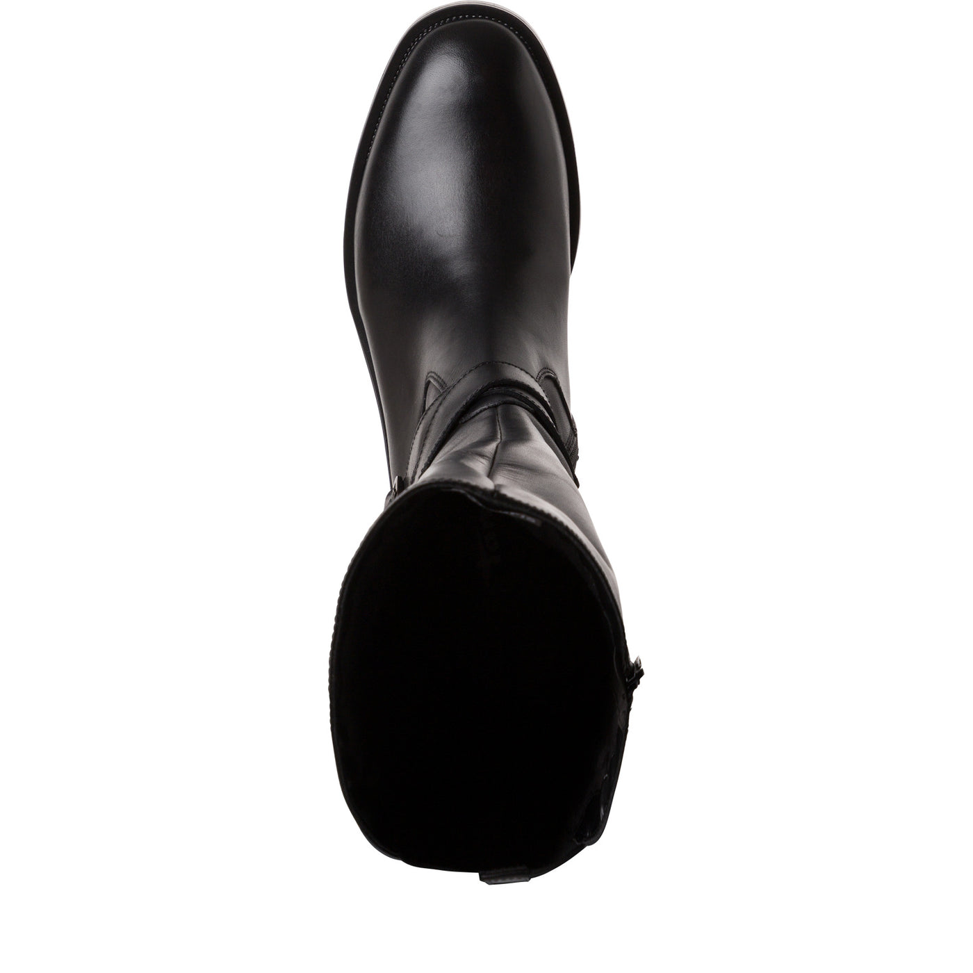 TAMARIS - 25504-001 FLAT FULL-LENGTH BOOT - BLACK LEATHER