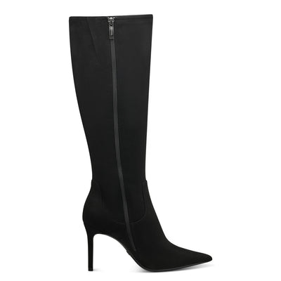 TAMARIS - 25514-001 FULL LENGTH STILETTO HIGH HEEL BOOT - BLACK SUEDE