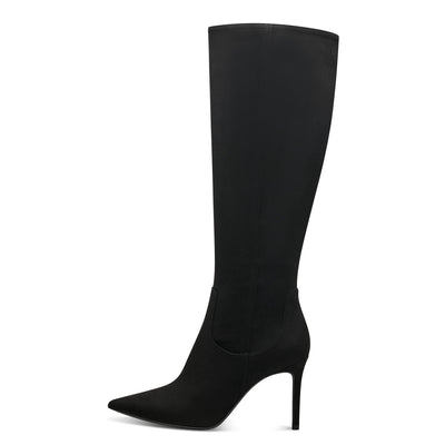 TAMARIS - 25514-001 FULL LENGTH STILETTO HIGH HEEL BOOT - BLACK SUEDE