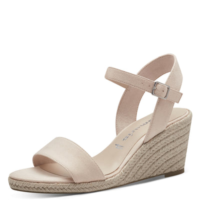 TAMARIS - 28300-251 HIGH WEDGE SANDAL - NUDE