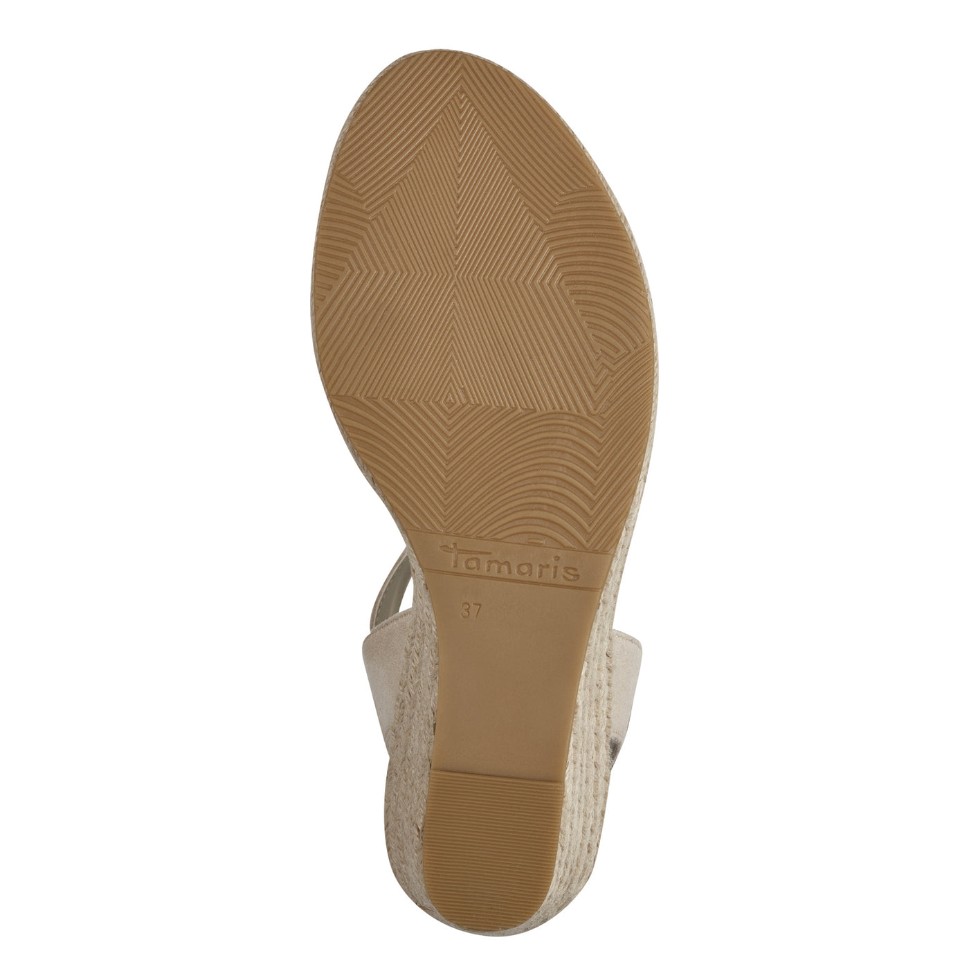 TAMARIS - 28329-251 MEDIUM WEDGE SANDAL - BEIGE