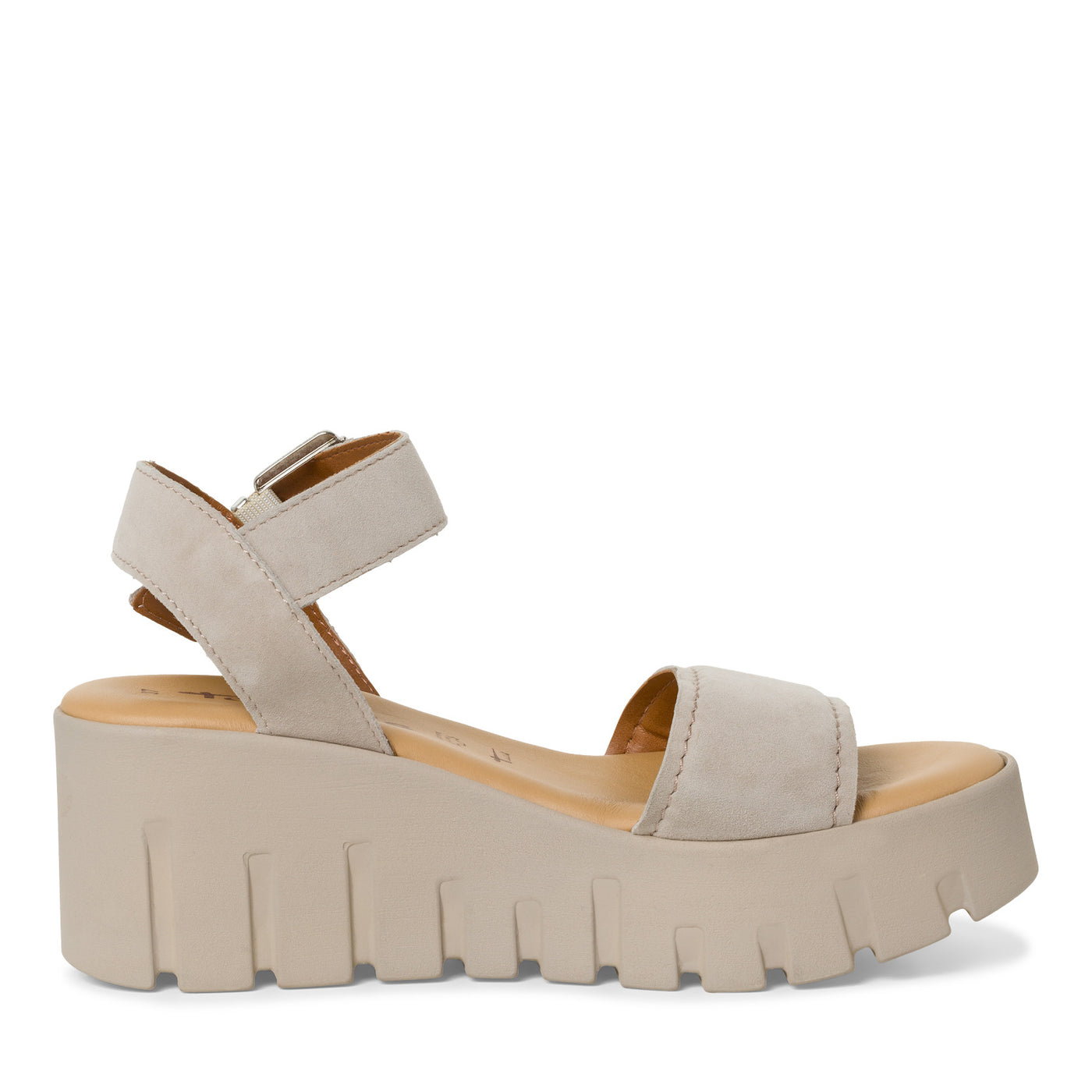 TAMARIS - 28712-378 CHUNKY WEDGE PLATFORM SANDAL - TAUPE