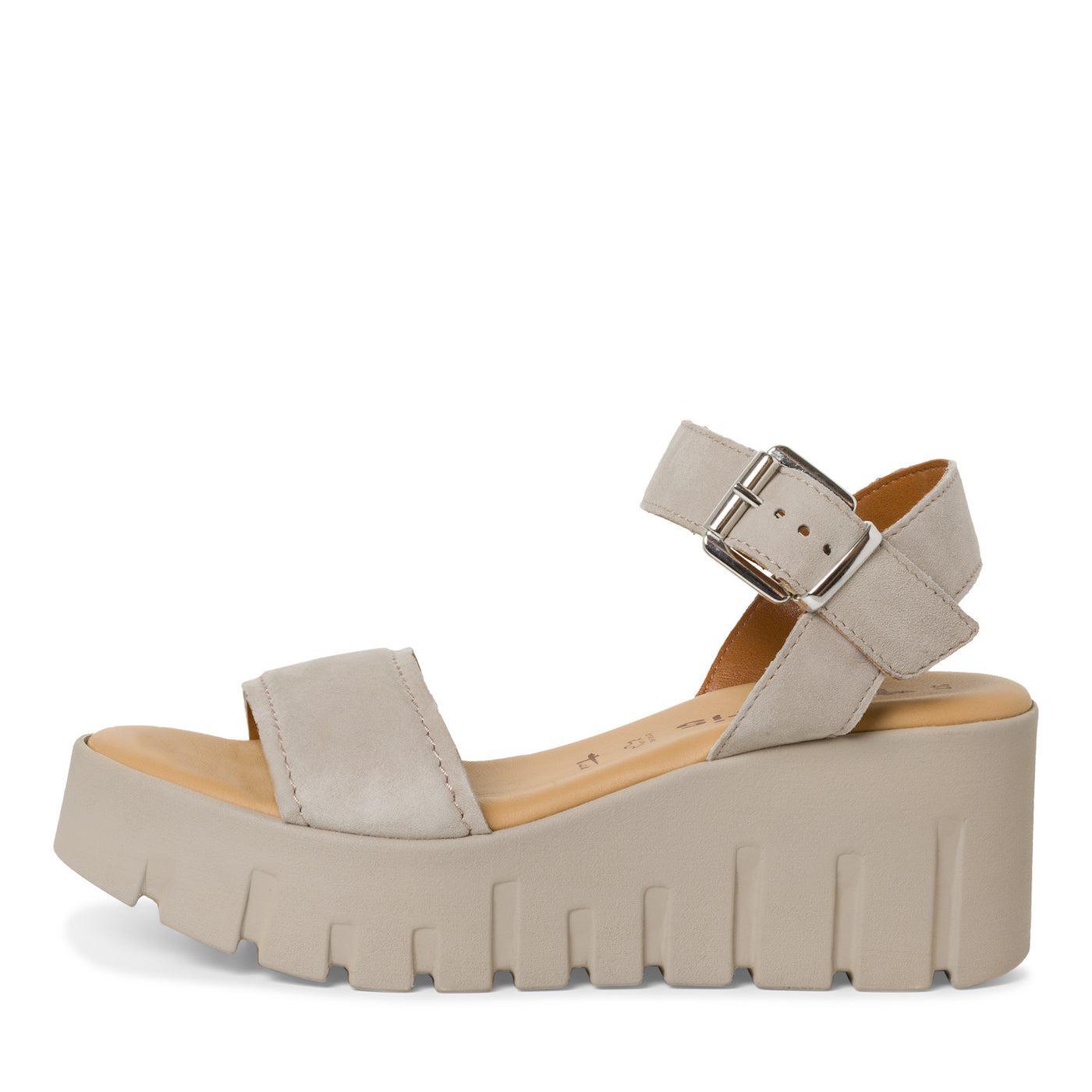 TAMARIS - 28712-378 CHUNKY WEDGE PLATFORM SANDAL - TAUPE