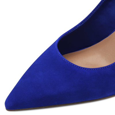 TAMARIS - 29633-187 MEDIUM HEEL SLING-BACK SHOE - ROYAL BLUE