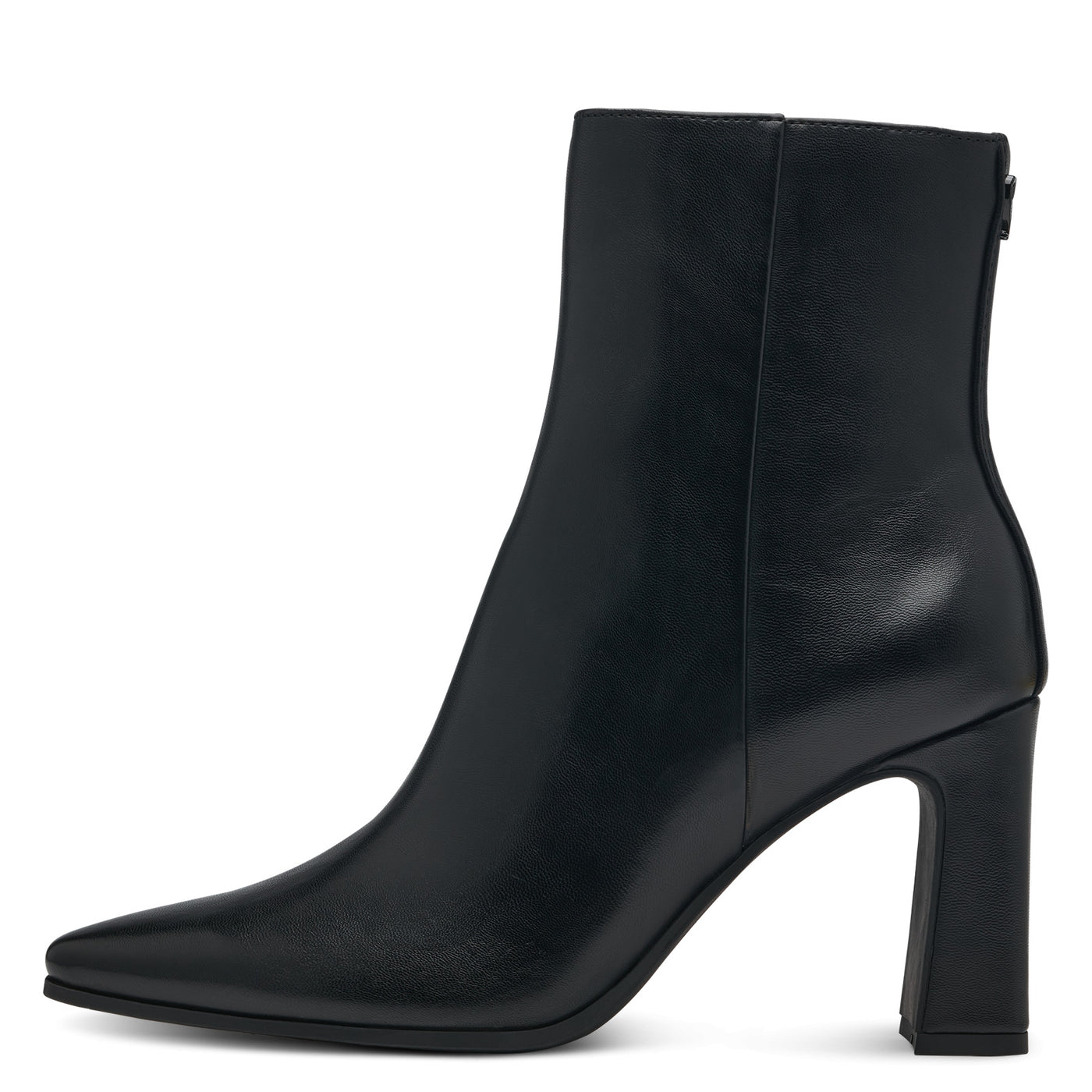 MARCO TOZZI - 25314-001 HIGH BLOCK HEEL ZIP ANKLE BOOT - BLACK