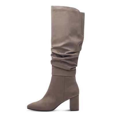 MARCO TOZZI - 25519-324 MEDIUM HEEL FULL LENGTH BOOT - TAUPE