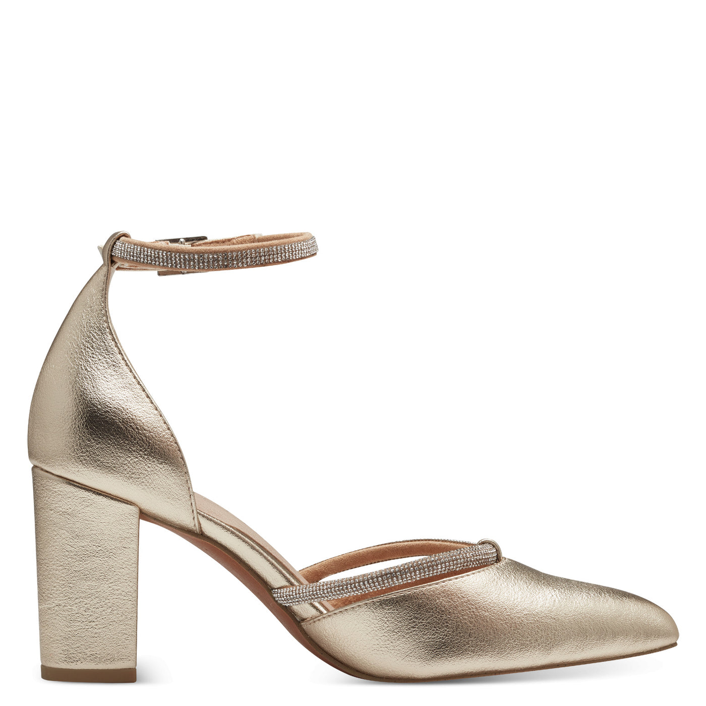 MARCO TOZZI - 82404-940 HIGH HEEL ANKLE STRAP SHOE - GOLD