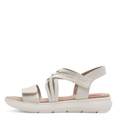 JANA - 28766-400 FLAT COMFORT SANDAL - CREAM