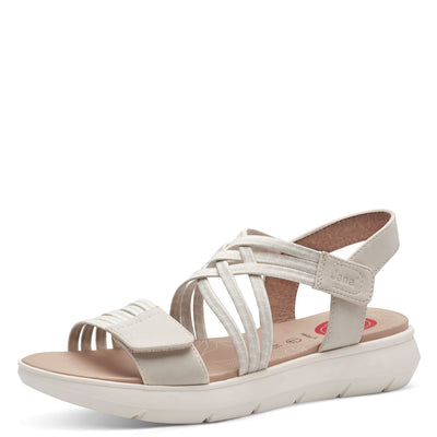 JANA - 28766-400 FLAT COMFORT SANDAL - CREAM