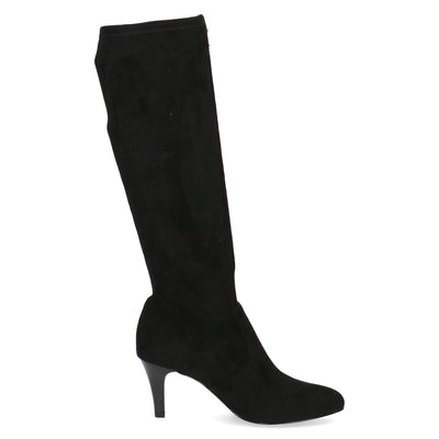 CAPRICE - 25524-044 FULL LENGTH MEDIUM HEEL BOOT - BLACK SUEDE