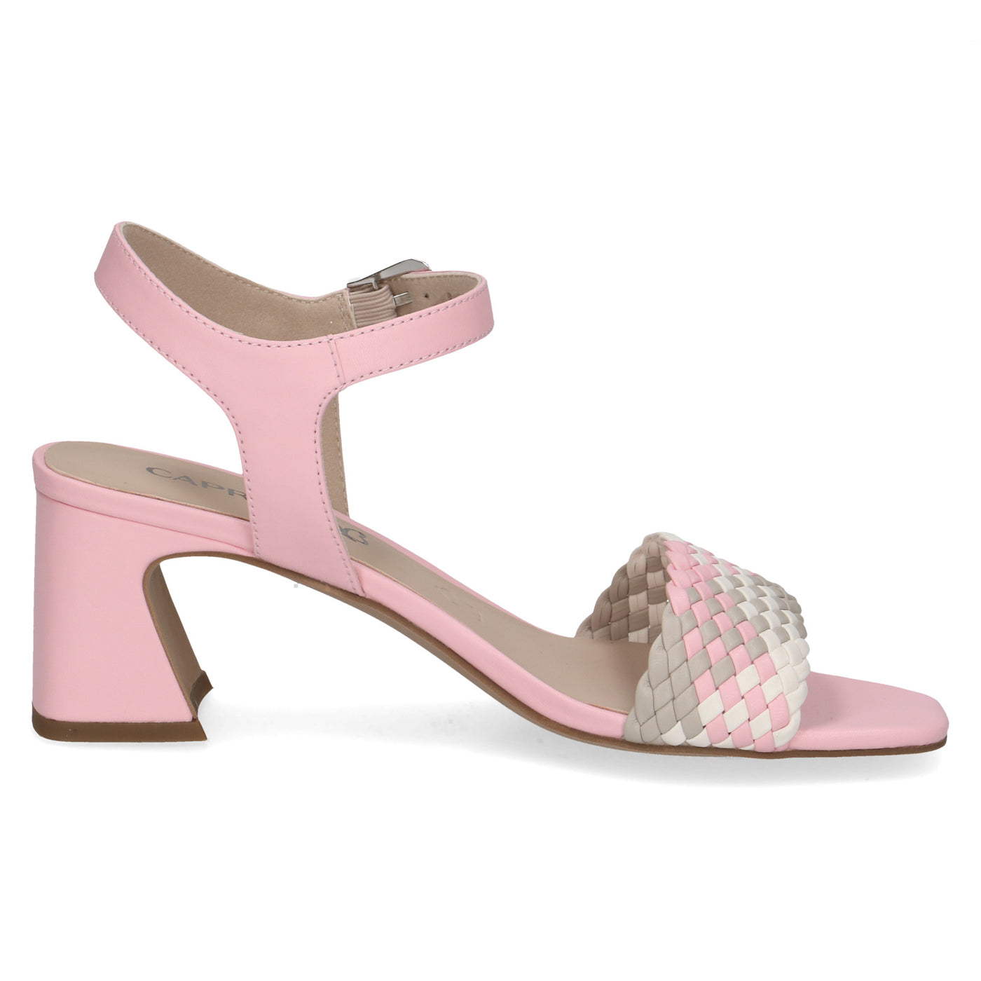 CAPRICE - 28320-504 MEDIUM BLOCK HEEL SANDAL - PINK COMBI