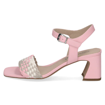 CAPRICE - 28320-504 MEDIUM BLOCK HEEL SANDAL - PINK COMBI