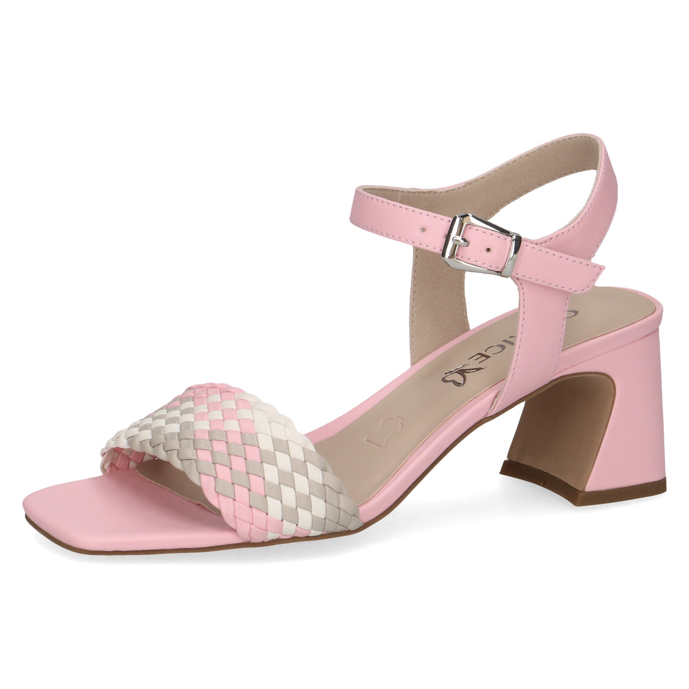 CAPRICE - 28320-504 MEDIUM BLOCK HEEL SANDAL - PINK COMBI