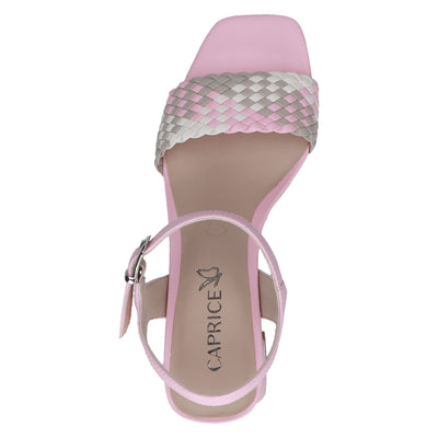 CAPRICE - 28320-504 MEDIUM BLOCK HEEL SANDAL - PINK COMBI