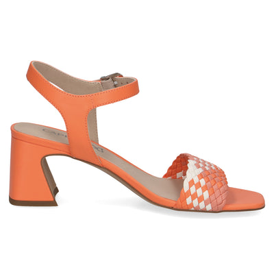 CAPRICE - 28320-660 MEDIUM BLOCK HEEL SANDAL - ORANGE