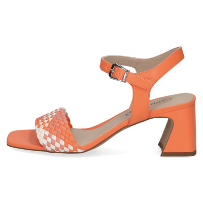 CAPRICE - 28320-660 MEDIUM BLOCK HEEL SANDAL - ORANGE