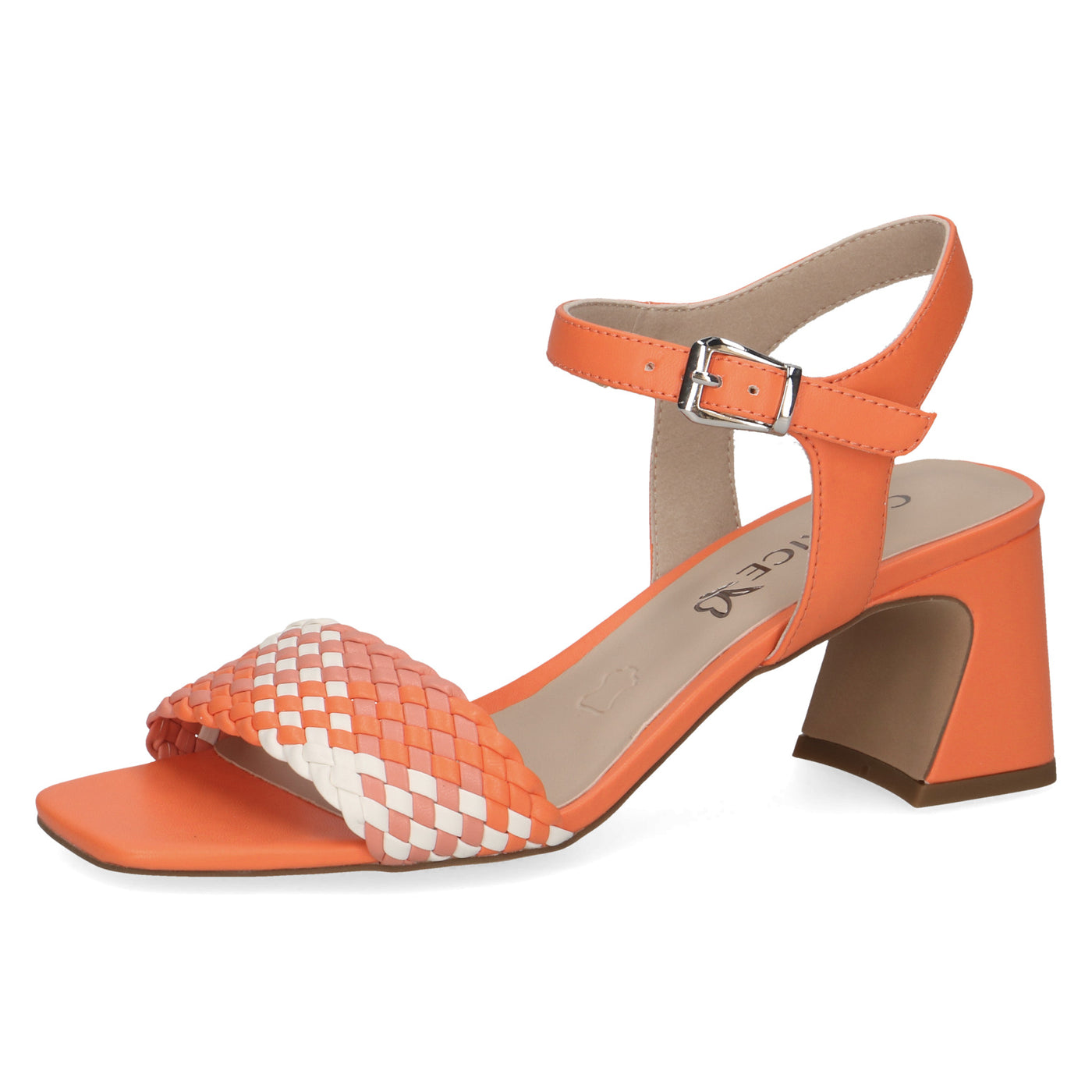 CAPRICE - 28320-660 MEDIUM BLOCK HEEL SANDAL - ORANGE