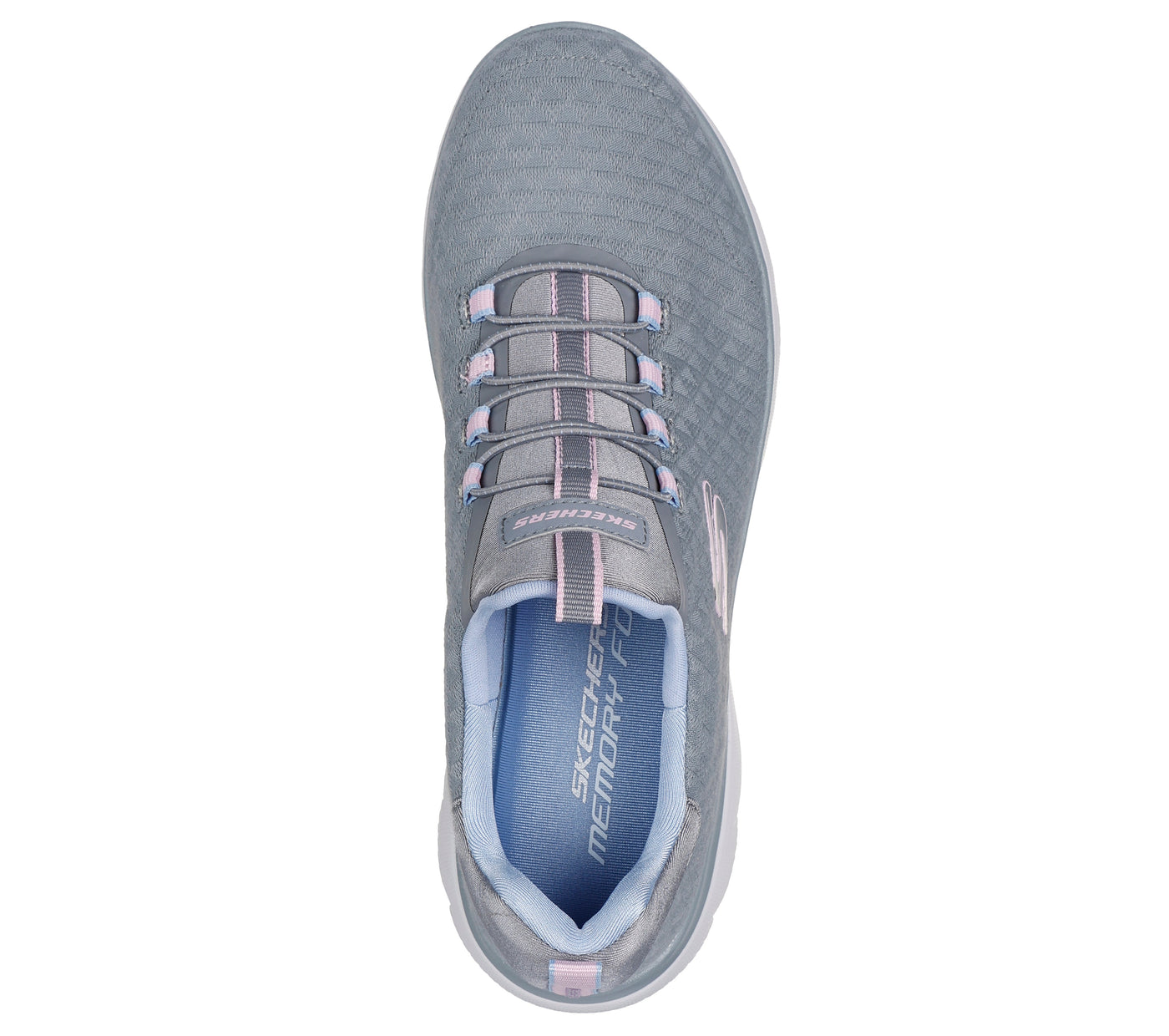 SKECHERS - 150257 SUMMITS-ABSTRACT VISION BUNGEE SLIP-ON RUNNER - GREY MULTI