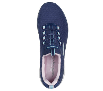 SKECHERS - 150257 SUMMITS-ABSTRACT VISION BUNGEE SLIP-ON RUNNER - NAVY