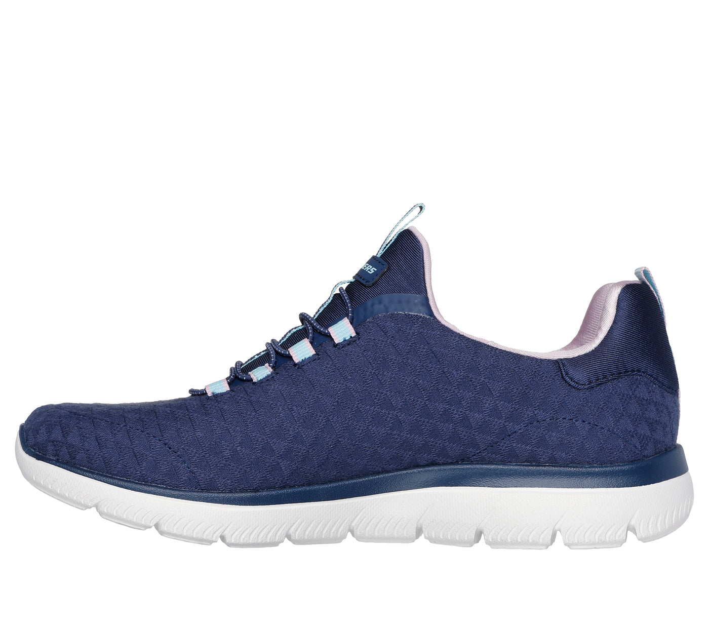 SKECHERS - 150257 SUMMITS-ABSTRACT VISION BUNGEE SLIP-ON RUNNER - NAVY