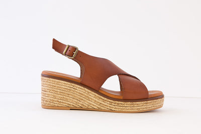 BERTUCHI - 23G420 HIGH WEDGE SANDAL - TAN