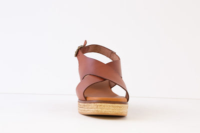 BERTUCHI - 23G420 HIGH WEDGE SANDAL - TAN