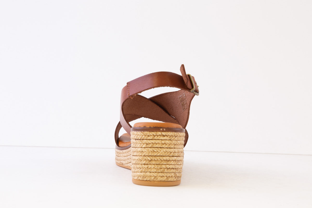 BERTUCHI - 23G420 HIGH WEDGE SANDAL - TAN