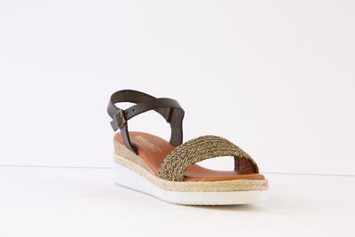 BERTUCHI - 3221 MEDIUM WEDGE SANDAL - DARK GREEN