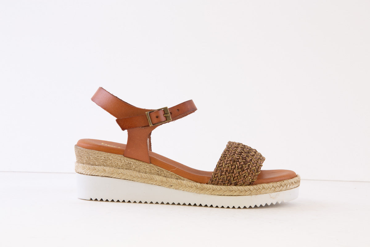 BERTUCHI - 3221 MEDIUM WEDGE SANDAL - TAN