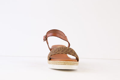 BERTUCHI - 3221 MEDIUM WEDGE SANDAL - TAN