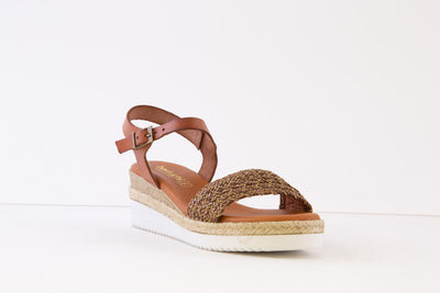 BERTUCHI - 3221 MEDIUM WEDGE SANDAL - TAN