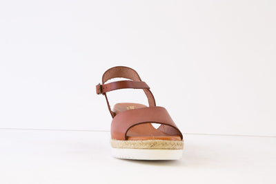 BERTUCHI - 22U238 LOW WEDGE SANDAL - TAN