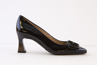 HISPANITAS - HI233097 MEDIUM HEEL COURT SHOE - BLACK PATENT