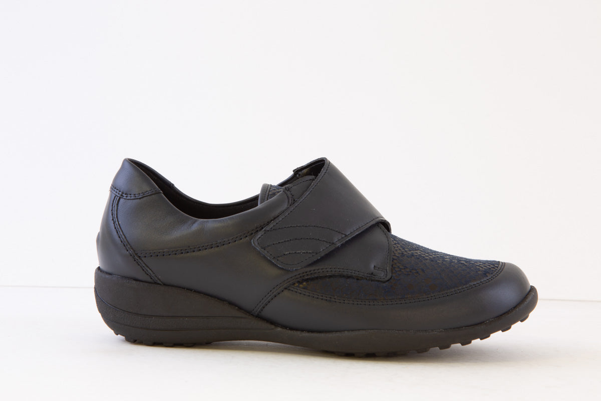 WALDLAUFER - K01304 206 KATJA-VELCRO COMFORT SHOE K WIDTH - NAVY