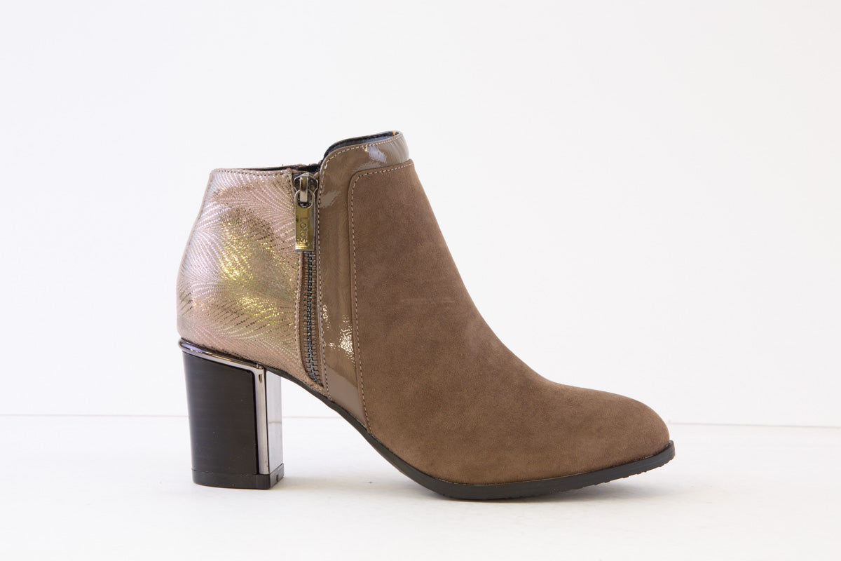 LOTUS - AVRIL MEDIUM HEEL ANKLE BOOT - TAUPE