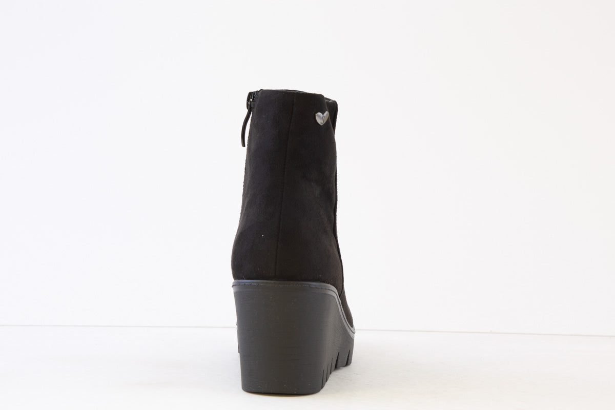 SUSST - BUDDY WEDGE ANKLE BOOT - BLACK SUEDE