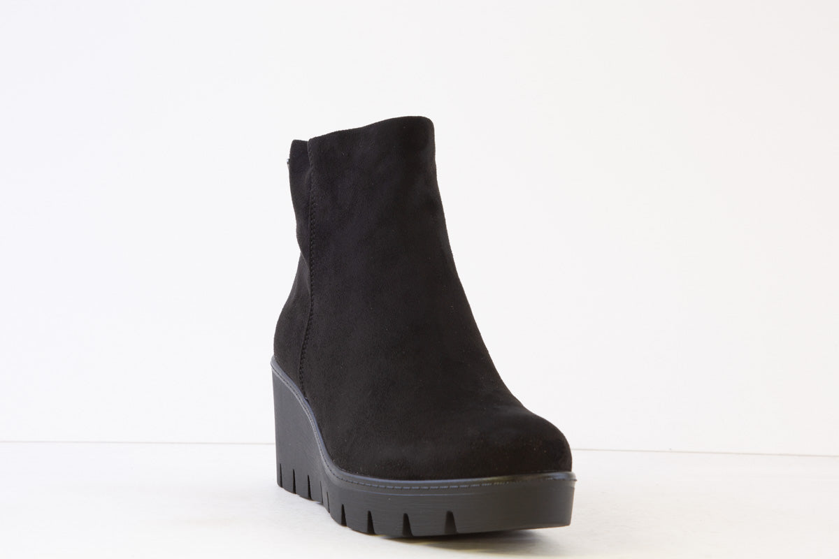 SUSST - BUDDY WEDGE ANKLE BOOT - BLACK SUEDE