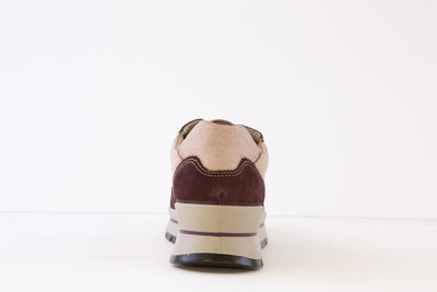 IMAC - 457530 LACED FASHION TRAINER - BURGANDY/PINK