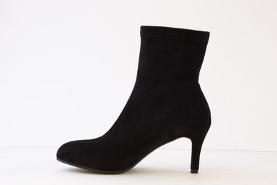 SUSST - DEBBIE23 HIGH HEEL SOCK ANKLE BOOT - BLACK SUEDE