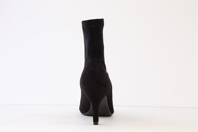 SUSST - DEBBIE23 HIGH HEEL SOCK ANKLE BOOT - BLACK SUEDE