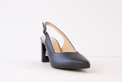 BIOECO - 4012/1570 HIGH HEEL SLING-BACK SHOE - NAVY