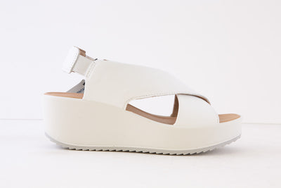 IGI & CO - PLATFORM WEDGE CRISS-CROSS SANDAL - WHITE