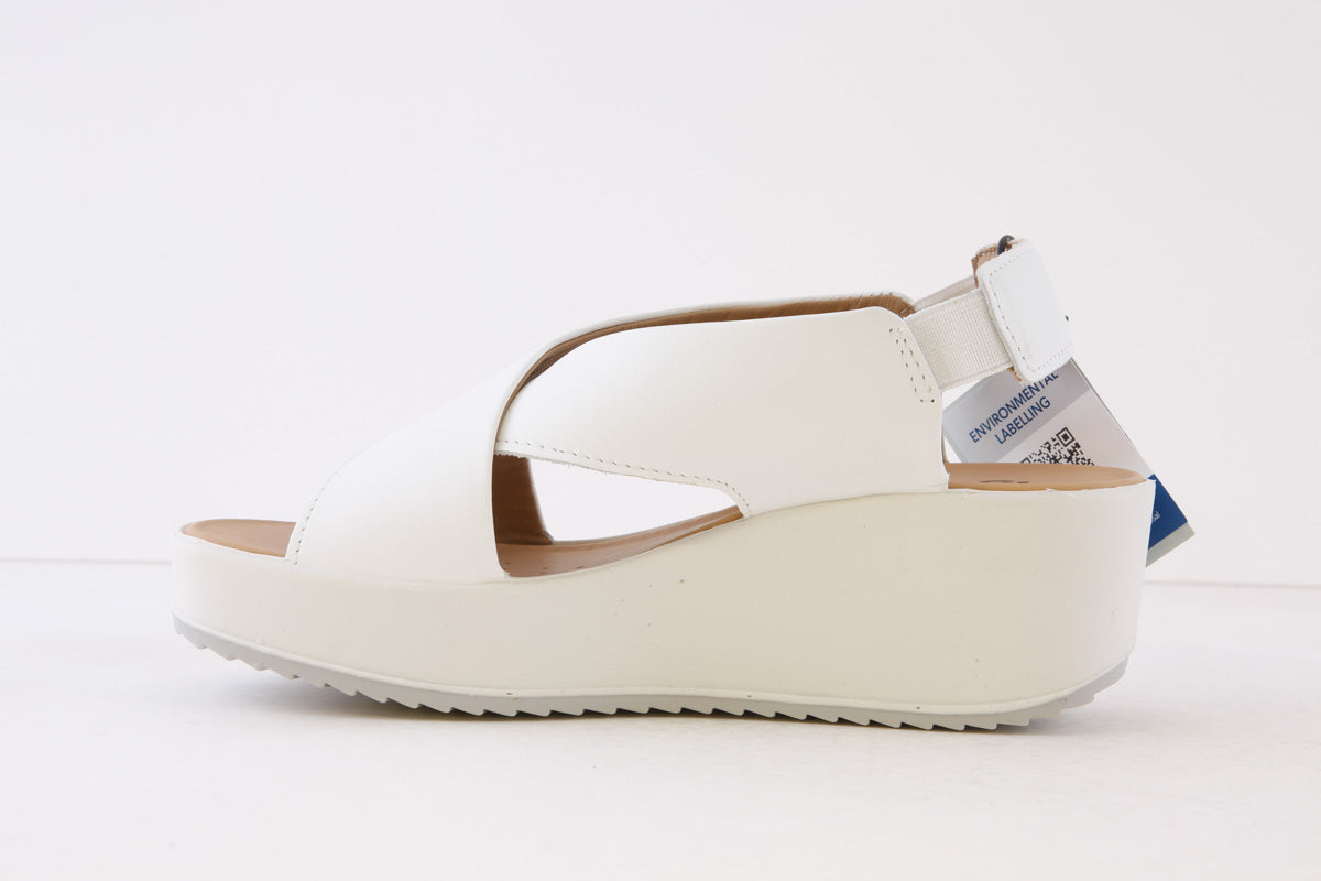 IGI & CO - PLATFORM WEDGE CRISS-CROSS SANDAL - WHITE