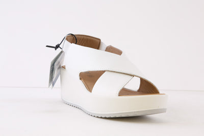 IGI & CO - PLATFORM WEDGE CRISS-CROSS SANDAL - WHITE