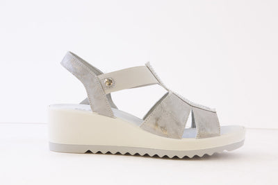 IMAC - 557520 MEDIUM WEDGE SANDAL - SILVER