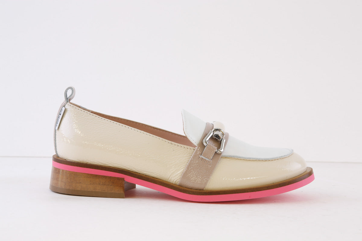 MARCO MOREO - F205 JNBE FLAT LOAFER - BEIGE/WHITE