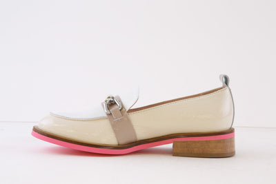 MARCO MOREO - F205 JNBE FLAT LOAFER - BEIGE/WHITE