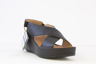 IGI & CO - 5668866 CRISS-CROSS WEDGE SANDAL - BLACK